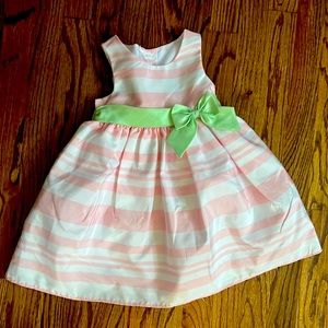 Good Lad Pink & White Strip Dress size 24M
